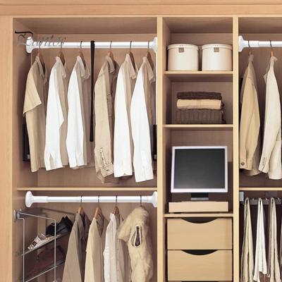 Einziehbare Wäschetrockenstange, kein Bohren, rutschfestes Seitenpolster, stark belastbar, verstellbar, für Schlafzimmer, Badezimmer, Duschvorhang, Spannstange