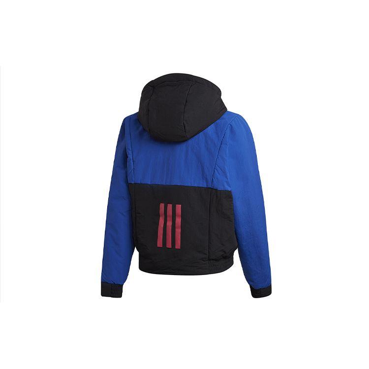 Adidas Women's Hooded Padded Winter Windproof Warm Casual Sports Jacket Black FT2555