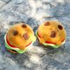 Kawaii Capibara Hamburg Plush Keychain Kapibara Cute Bag Pendant Soft Capybara Burger Stuffed Doll Gift Plush Backpack Charm