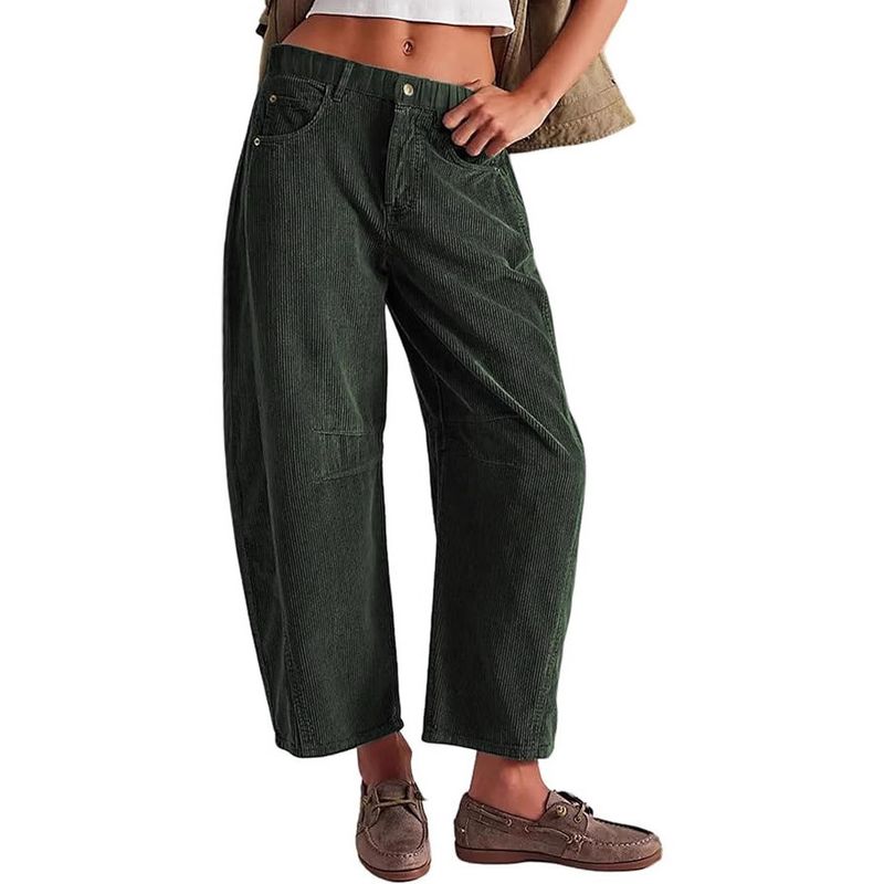 High-waisted Casual Pants Women's High Waist Casual Pants European and American Solid Loose Straight Pants Women