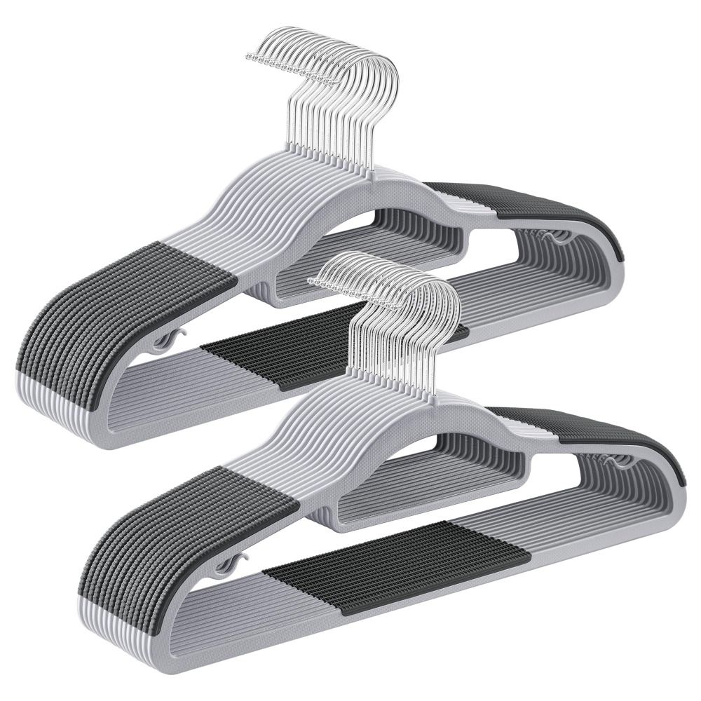 10/20 Pcs 0.2 Inches Thick Heavy Duty Hangers 360° Swivel Hook Non-Slip Hangers  Laundry Room