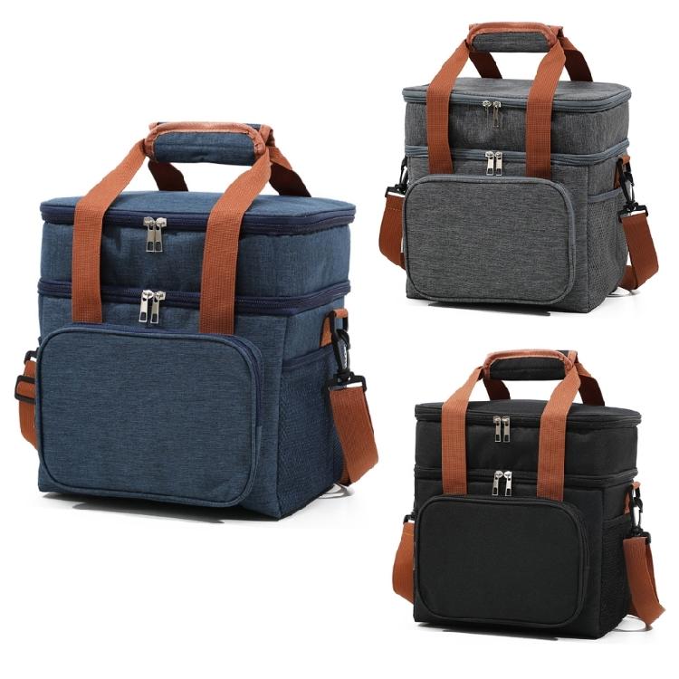 Lunch Box Thermal Bag Insulated Bag Large Capacity Picnics Bag Double Layers Lunch Bag Coolers Bag for Man