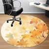 1pc Autumn Leaves Office Round Area Rug, Indoor Mat Suitable For Office, Under Office Chairs Bedroom Living Room Home Decor, Room Deco