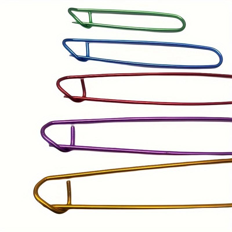 6-Piece Set of Mixed Color Super Large Safety Pins for Knitting & Crochet Notions - DIY Handmade Yarn Markers, Stitch Holders for Knitting Tool