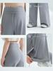 Women's Fleece-Lined Wide-Leg Sports Pants: Loose Fit, Plus Size (up to 220 Jin), Perfect for Running, Yoga, and Fitness.