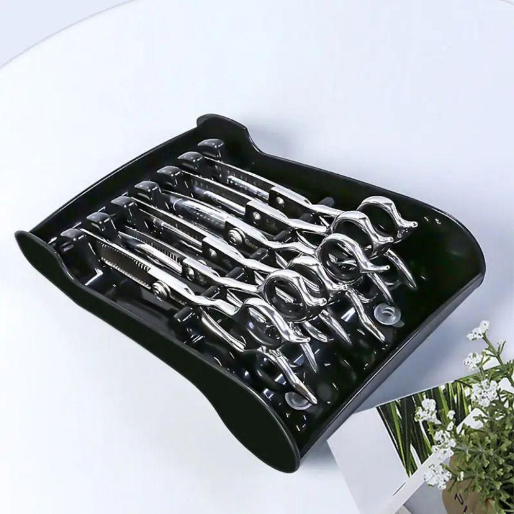 8 Slot Barber Scissors Storage Rack Large Capacity Hairdressing Tools Organizer  Styling