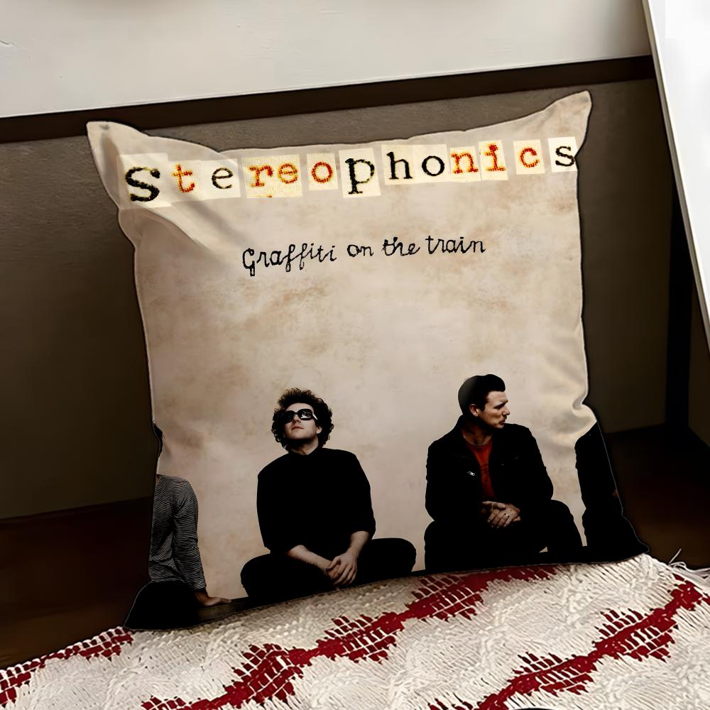 

SStereophonics Band Cushion Cover Reversible Soft Durable Pillow Cover Home Car MultiScene Use for Daily Comfort 30X30cm