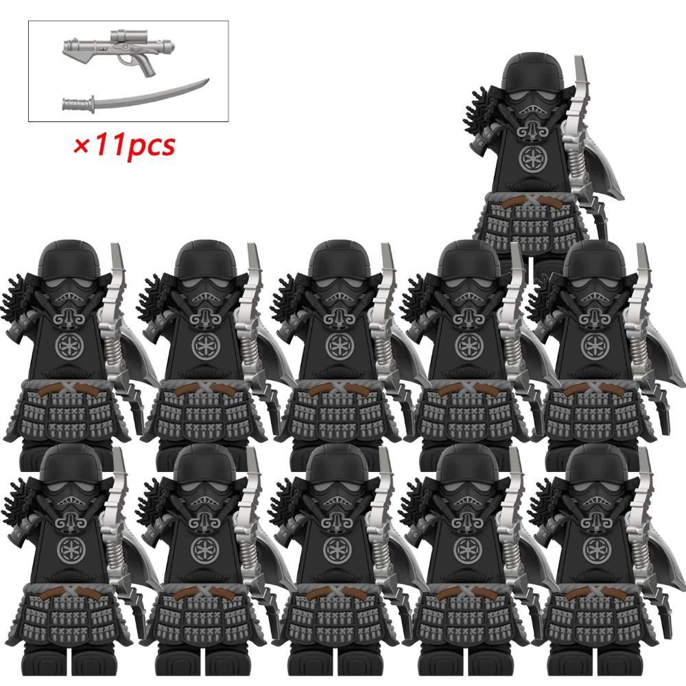 Samurai Warrior Building Block Figure 11 Pieces Safe Non-Toxic ABS Material Compatible with Mainstream Building Blocks Exquisite Armor