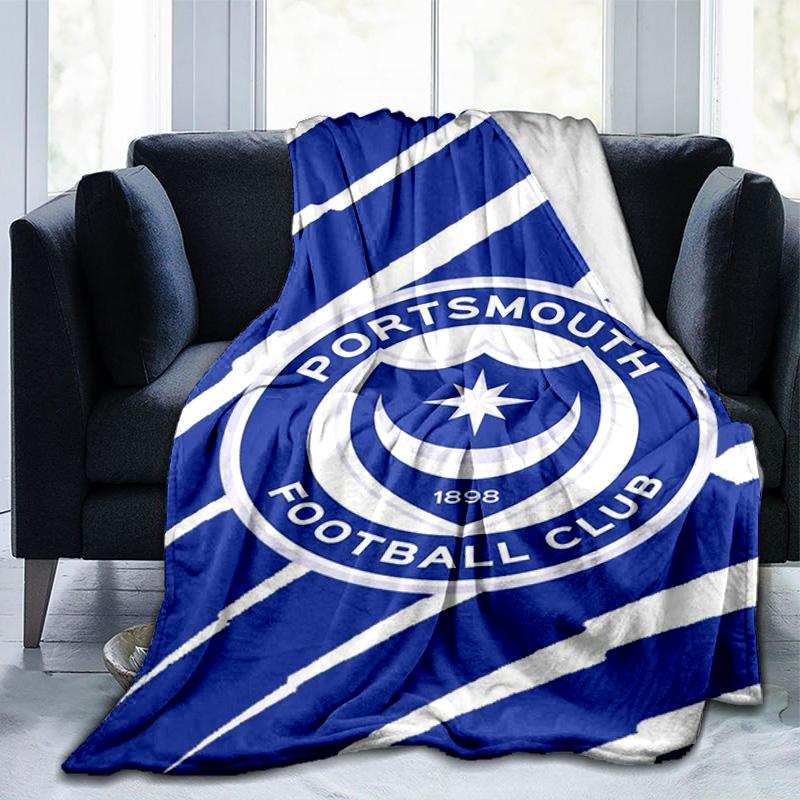 Ports Fc Crest Printed Throws Blanket Soft Flannel Blankets for Couch Bed Gifts for Men Women Picnic Blanket Christmas Gifts