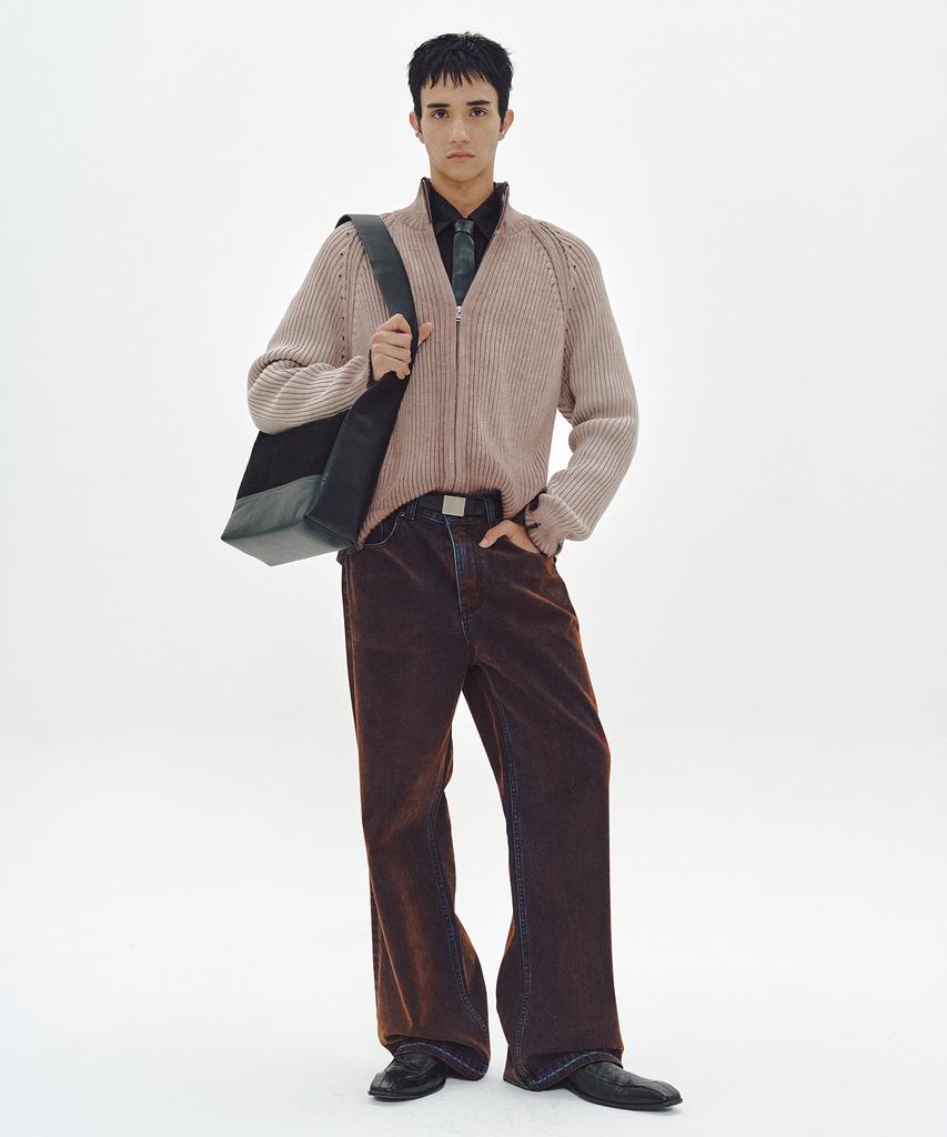 MMIC Musk Zip-Up Knit (Brown)