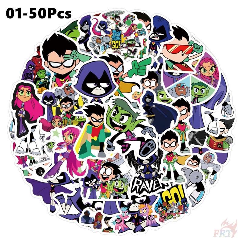 50Pcs/Set Teen Titans Go Stickers DIY Fashion Waterproof Doodle Decals Stickers
