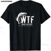 WTF Where's The Fish Men's Funny Fishing T-Shirt T-Shirt