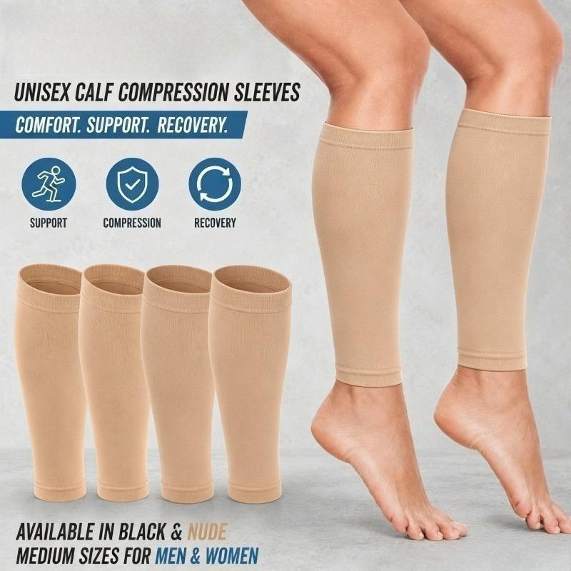 Compression Calf Support 1 Pair Breathable Elastic Sports Calf Leg Brace Sleeves For Football Cycling Jogging Running Men Women