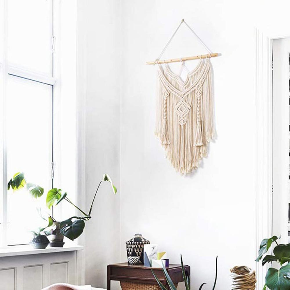 Cotton Rope Tassel Home Decoration Woven Boho Bohemian Blanket Tapestry Macrame Wall Hanging