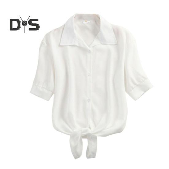 Women Shirt Summer Short Sleeve Casual Shirt Lapel Solid Color Breathable Women Blouse for Office Travel Party Daily Wear