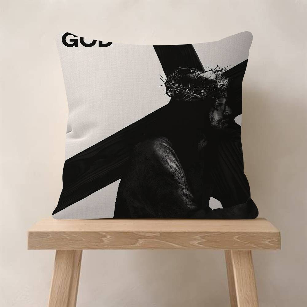 Son Of God Jesus Cross Holy Light Pillowcase Toon Gift Cushion Cover Bedroom Home Sofa Chair Seat Decor Pillow Case