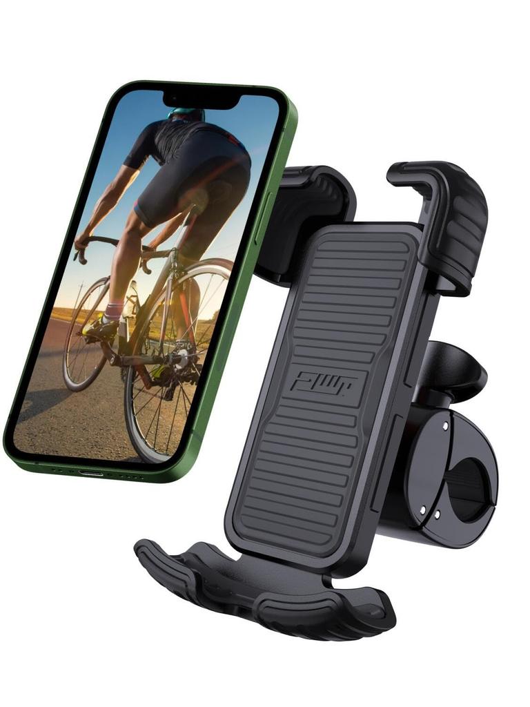 PWT Bicycle Smartphone Holder for Road and Handlebar Compatible with iPhone and Made in Japan Bikes, MTBs, Bikes, QuickHold, One-Touch Lock, Mount,