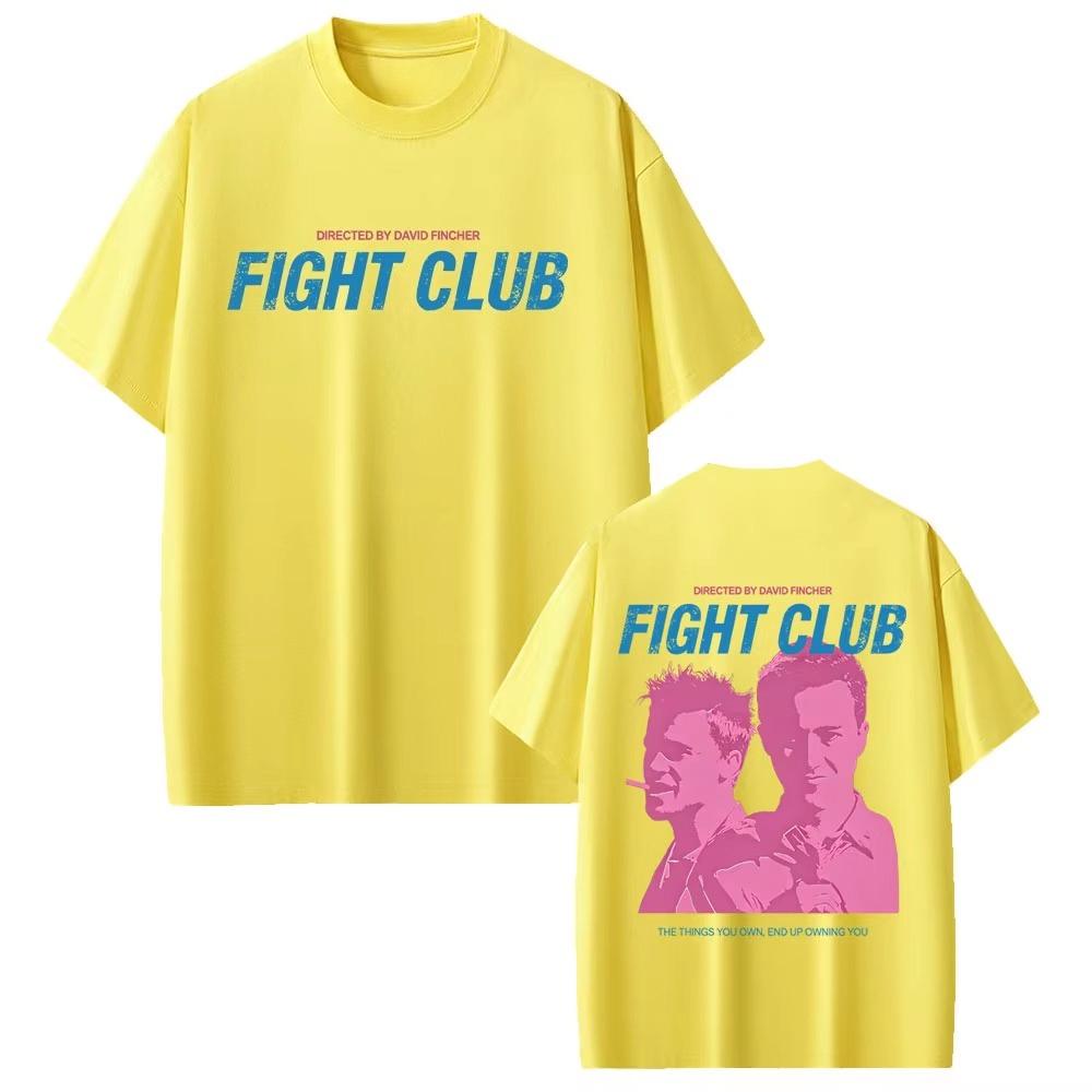 2026 Summer Hot Sale Movie Fight Club Graphic T Shirt Y2k Unisex Unisex Casual Vintage Tshirt Hip Hop Streetwear Oversized Tshirt