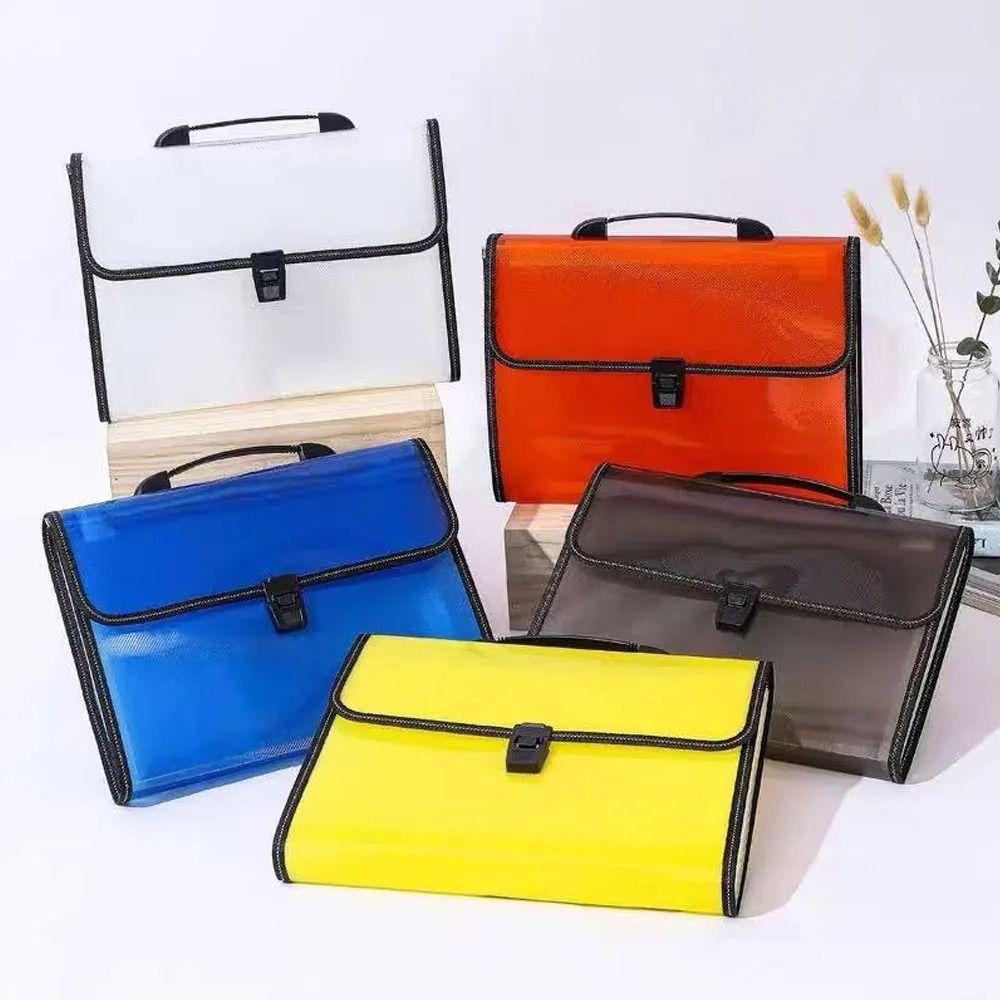 13 Pocket Handheld File Bag Dustproof Accordion File Folder  School Office Supplies