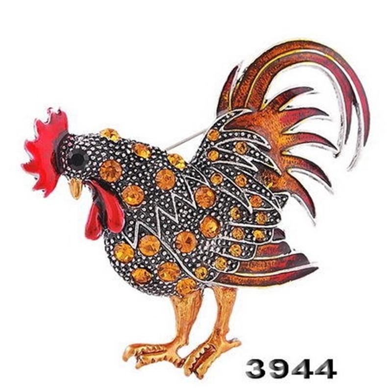 Personalized Vintage Rooster Brooch Animal Cartoon Brooch  Clothing Pin Accessories.