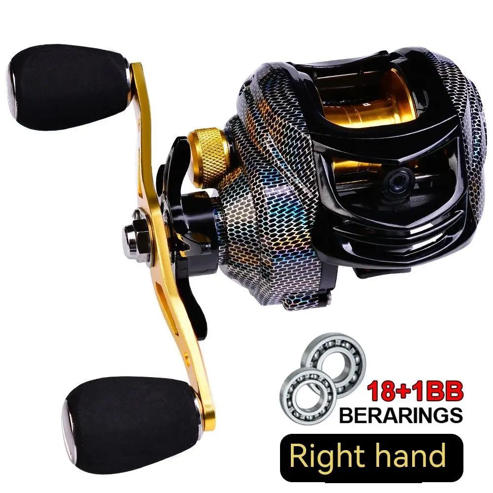 Neu Metall Wasser Tropfen Reel 18 + 1BB Achse Reel Reel 7,2:1 getriebe Verhältnis Links/rechts Hand Spool Angeln Reel Süßwasser Salzwasser Universal