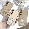 Cat Band Funny Anime Phone Case For Samsung Galaxy A73,21,22,32,71,53,52,51,80,5G Soft Black Cover