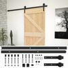 Sliding Door Natural and Black 80 X 210 Cm