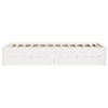 Vidaxl Bed Frame Without Mattress, White, 140X200 Cm, Solid Pine Wood