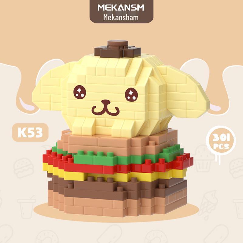 Cartoon Figurine Building Blocks: Kuromi, Cinnamoroll & Melody Rabbit - Educational Toy Blind Box for Kids