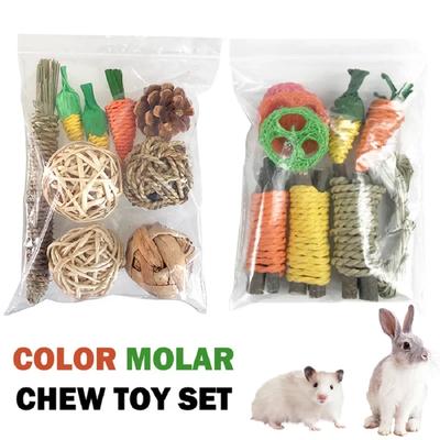 Engaging Dental Chew Toys for Rabbits, Guinea Pigs, and Cats - Fun & Healthy Snack Set