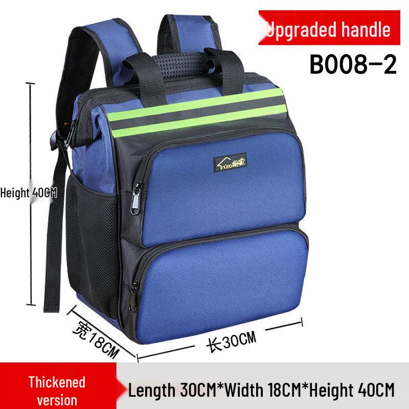 Double Shoulder Multi-Pocket Electrician Backpack - Large Capacity, Durable Oxford Cloth