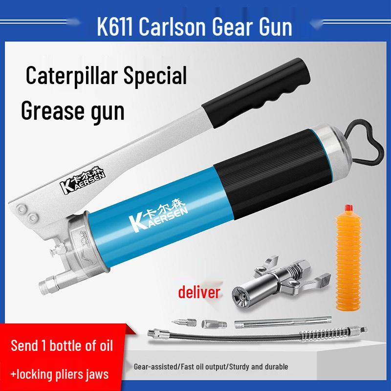 Carlson Zipper Grease Gun: Mini Excavator Chain Type Mechanical Lubricating Oil Bullet Gun
