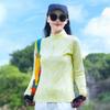 Summer Camo Quick Dry Top Women Outdoor Sports Running Hiking Moisture Wicking Breathable Shirt Casual Stand Collar T Shirt