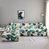 1 pièces housse de canapé pour accoudoir canapé d'angle feuilles de plantain housse élastique pour canapé sectionnel en forme de L anti-poussière