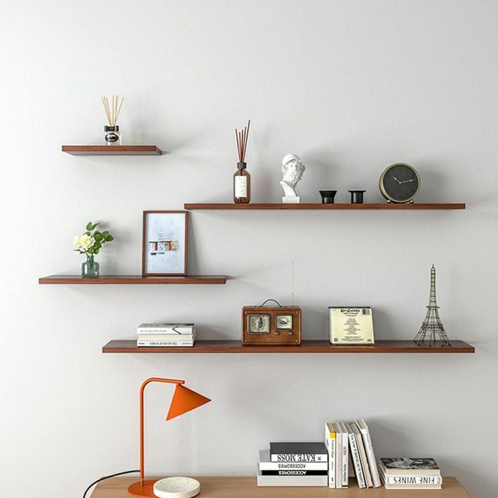 30cm Floating Wall Shelf Decorative Wooden Bookshelf for Living Room Bedroom Display Rack