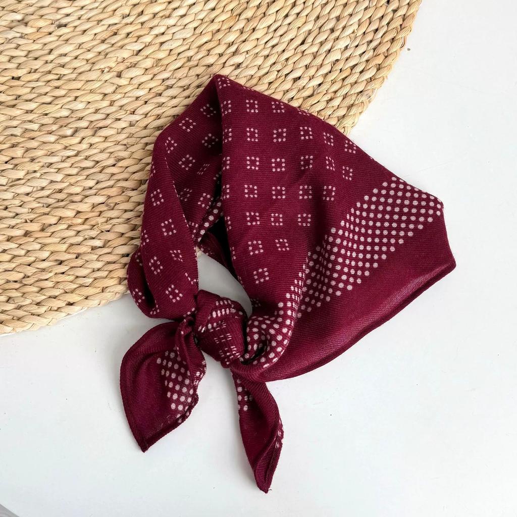 Retro Vielseitig Elegant Business Wolle Quadratischer Schal Dünner Hals Warm Kleine Krawatte Damen Kleine Schals