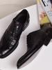 Fashion Men Casual Shoes Brock Oxford Retro Crocodile Leather Men Formal Spring and Autumn 2025 New 's for
