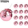 2pcs Pink Disco Ball Cups Disco Party Cups with Lid and Reusable Straw Flash Ball Cocktail Cup for Party Nightclub Bar Supplies
