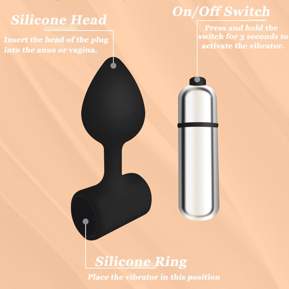Butt Plug with Vibrator Momen Men Prostate Massager Anal Stimulator Silicone Buttplug Masturbator For Adult Anal Plug Sex Toys