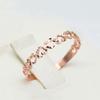 Purple Gold Plated Rose Gold Love Hollow Ring Simple Fashion Personality Temperament Wind Color Gold Live Ring