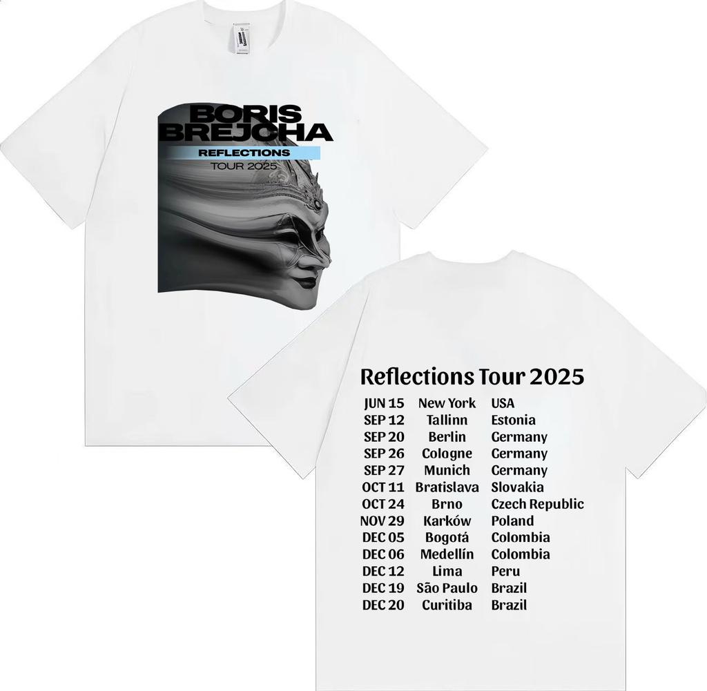 2025 Boris Brejcha Reflection Tour Hot Sale Gothic Double Sided Print T Shirt Men Women Summer T Shirt Fashion Short Sleeve Tops