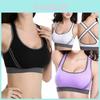 Luxuriöser gepolsterter Sport-BH mit Kreuzrücken für Damen, nahtloses und atmungsaktives Fitness-Top