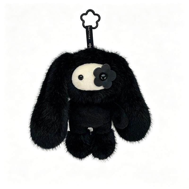 18cm Juju Hanging Plush Toys Cute Rabbit Design Flower Keychain Backpack Pendant Accessory Cross-border New Style Soft Doll Toys