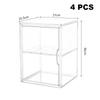 1/2/3/4PCS Acrylic Clear Display Storage Box for Fingures Foldable Display Case for Figurines Dolls Action Figure Organizer Box