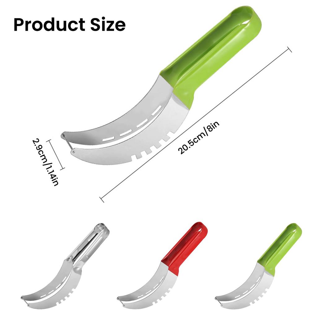 Watermelon Slicer Cutter - Stainless Steel Melon Cutter -Watermelon Cutter Slicer Tool -Watermelon Cutting Fork - Multifunctional Fruit Fork