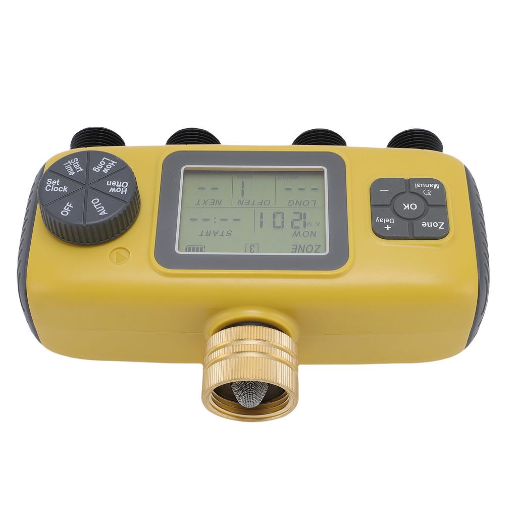 Sprinkler Timer for 3/4-1/2in Faucet IPX5 Waterproofing LCD Display Automatic Irrigation Controller System for Lawn Yard Garden