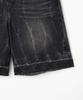 MILLO ARCHIVE Layered Washed Denim Bermuda Pants [Washed Black]