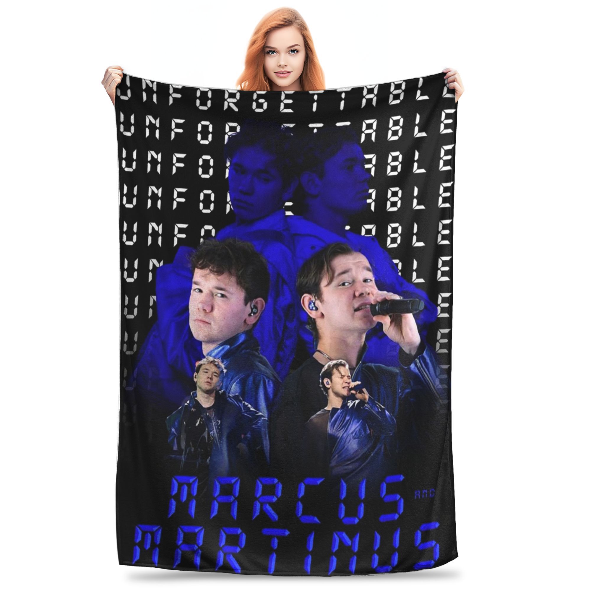 Flannel Throw Blanket Marcus And Martinus Unforgettable Eurovisions 2024 Sweden Plush Blankets Sofa Bedding for Bedroom Travel 75X95CM