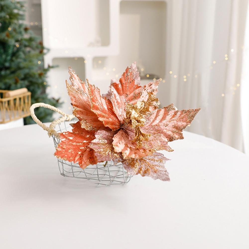 Handmade Simulated Christmas Flower Multi-color Xmas Tree Ornaments  Event Layout