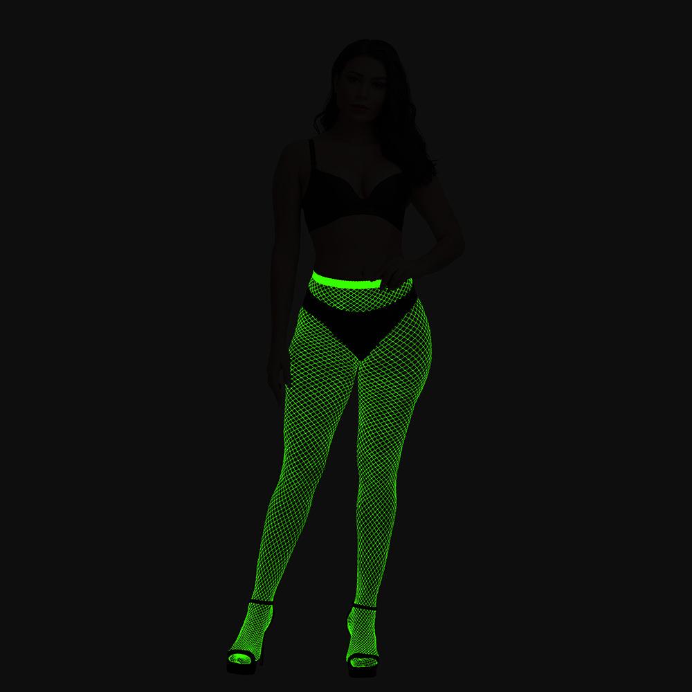 

Модные женские светящиеся в темноте чулки костюм женские сетчатые ажурные прозрачные колготки нижнее белье светящиеся перспективные колготки XS